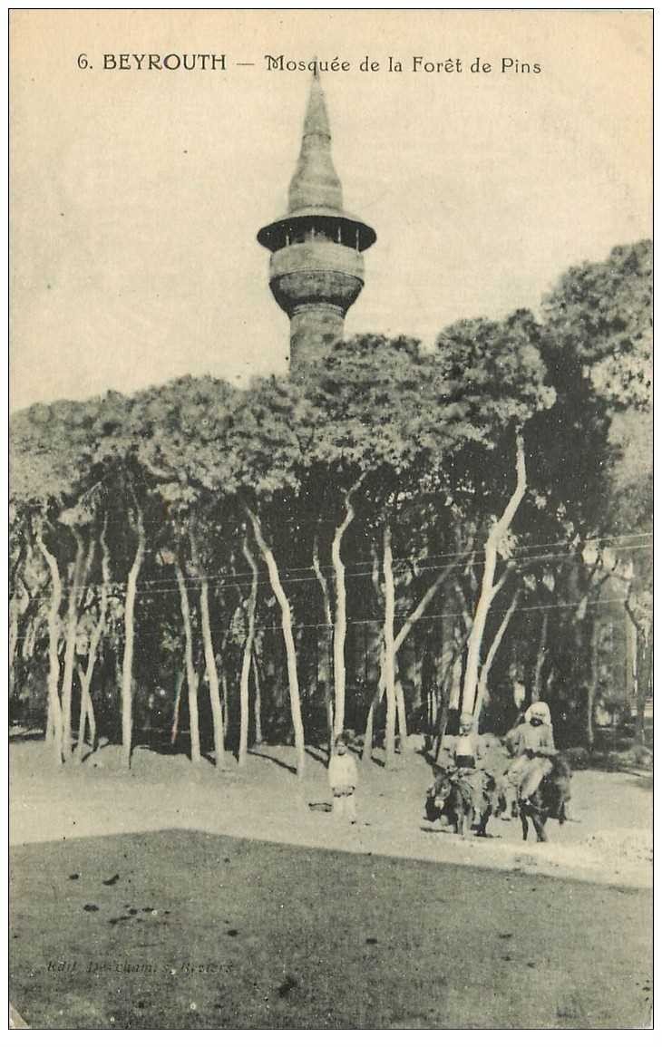 Syrie, promenade des Pins à Beyrouth, Félix Bonfils Vintage print