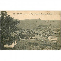 carte postale ancienne VIET NAM. Tonkin Langson. Villages et Camps de Tirailleurs Tonkinois