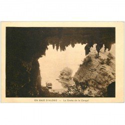 carte postale ancienne VIET-NAM. Baie d'Along la Grotte de la Congaï