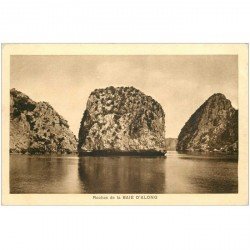 carte postale ancienne VIET-NAM. Baie d'Along les Roches