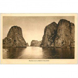 carte postale ancienne VIET-NAM. Baie d'Along Roches