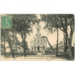 carte postale ancienne VIET-NAM. Cholon. Eglise catholique chinoise 1906