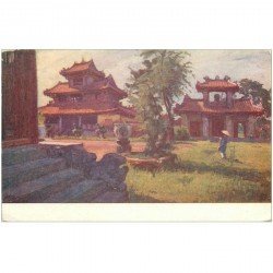 carte postale ancienne VIET-NAM. Hué. Pagode Royale