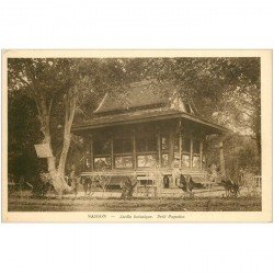 carte postale ancienne VIET-NAM. Saïgon. Jardin botanique Petit Pagodon