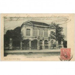 carte postale ancienne VIET-NAM. Saïgon. Justice de Paix 1906