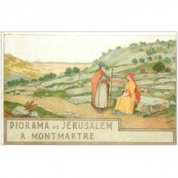 carte postale ancienne ISRAEL PALESTINE. Jérusalem. Diorama à Montmartre