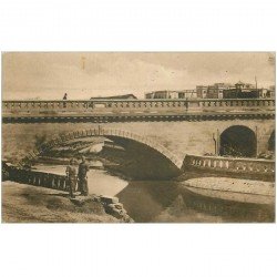 carte postale ancienne SYRIE. Alep. Le Nouveau Pont avec Militaires