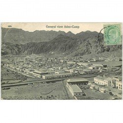carte postale ancienne SYRIE. General view Aden Camp 1908 (pli coins gauche)
