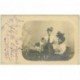 carte postale ancienne ALLEMAGNE. Bad Kissingen. Femmes et Chiens Photo carte postale rare 1908 pour Rotschild