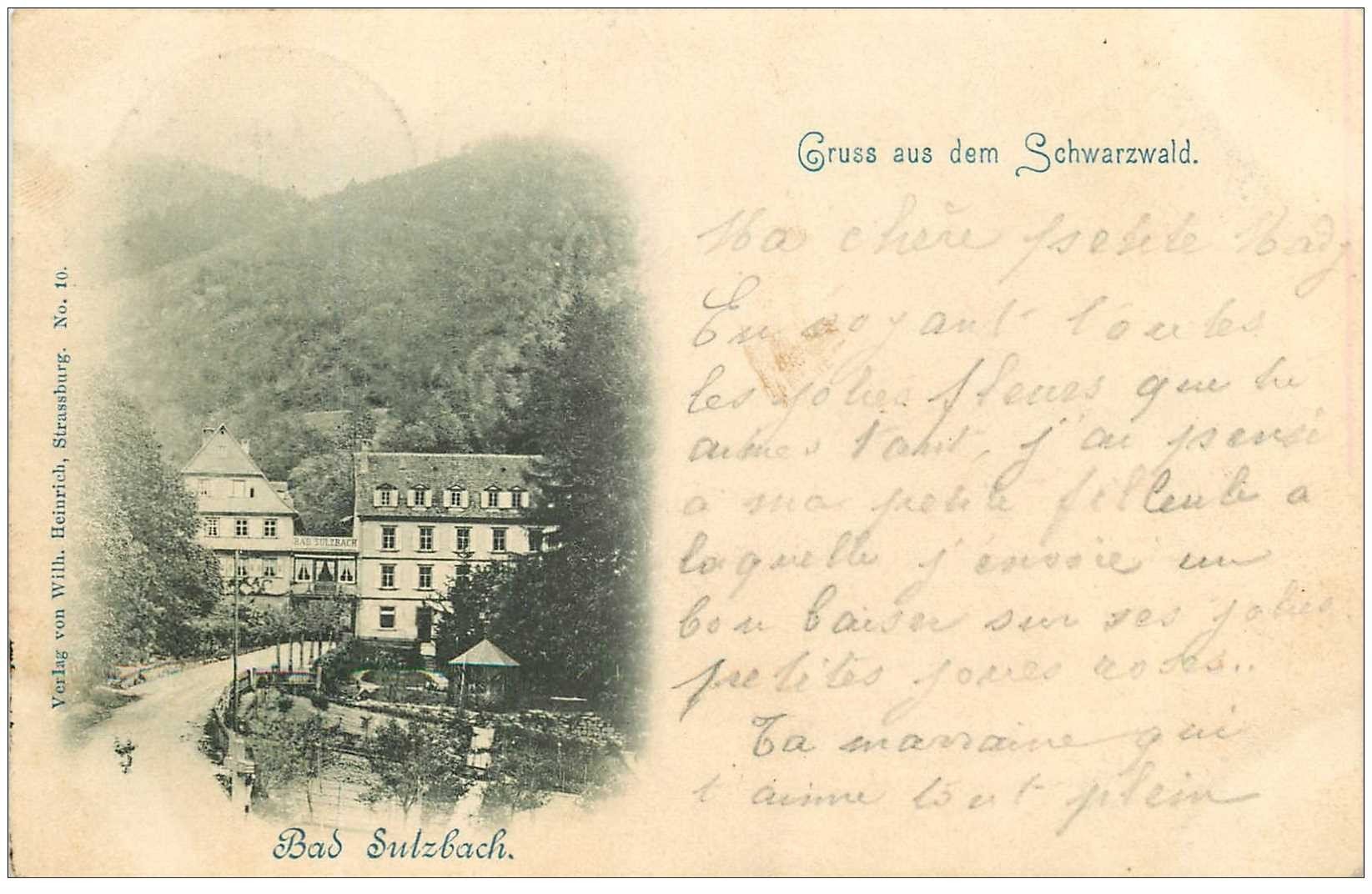 ALLEMAGNE. Bad Sulzbach. Gruss aus dem Schwarzwald 1908