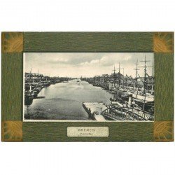 carte postale ancienne ALLEMAGNE. Bremen Freihafen 1907 Brême