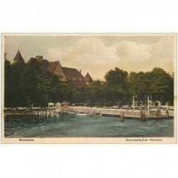 carte postale ancienne Allemagne. WANNSEE Schwedischer Pavillon