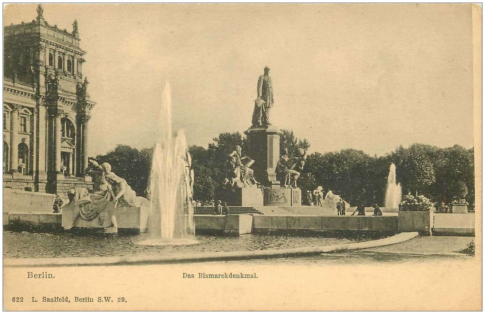 carte postale ancienne BERLIN. Das Bismarckdenkmal vers 1900
