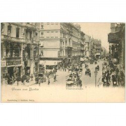 carte postale ancienne BERLIN. Gruss aus Friedrichstrasse vers 1900 Kaiser Hôtel