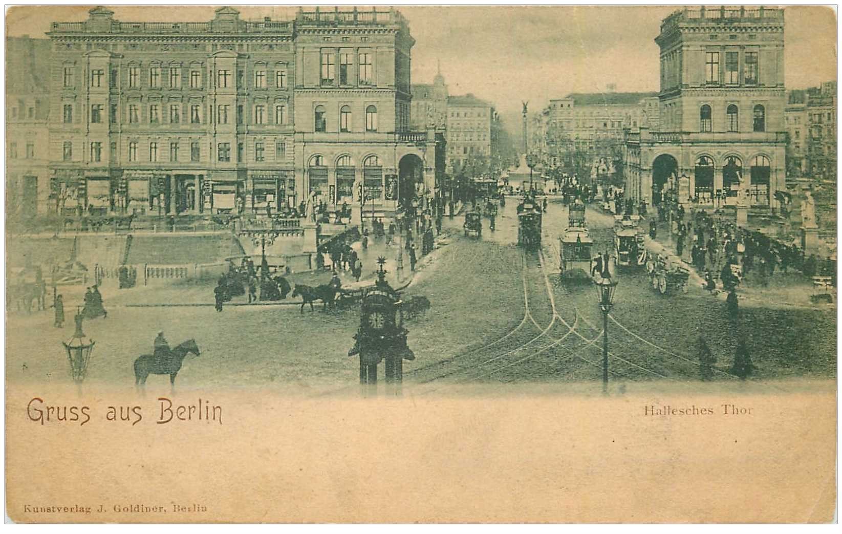 carte postale ancienne BERLIN. Hallesches Thor vers 1900