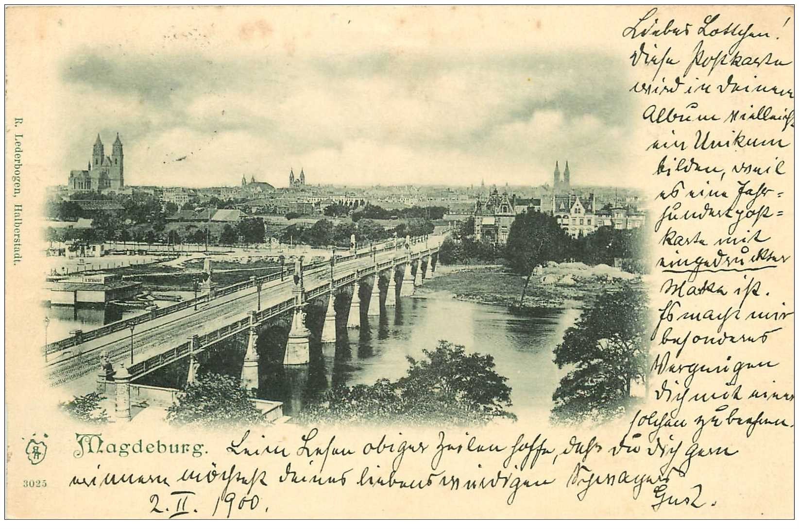 Carte Pionnière Allemagne 1900 MAGDEBURG