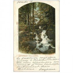 carte postale ancienne DEUTSCH ALLEMAGNE. Gertelbach Wasserfälle 1903
