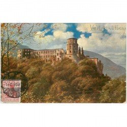 carte postale ancienne DEUTSCH ALLEMAGNE. Heidelberg 1908