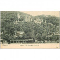 carte postale ancienne DEUTSCH ALLEMAGNE. Heidelberg Schloss Hirschgasse gesehen