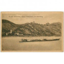 carte postale ancienne DEUTSCH ALLEMAGNE. Kloster Bornhofen Ruine Liebenstein und Sternberg 1914