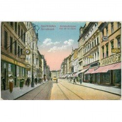 carte postale ancienne DEUTSCH ALLEMAGNE. Saarbrücken Bahnostrasse 1922