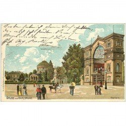 carte postale ancienne DEUTSCHES ALLEMAGNE. Karlsruhe 1902