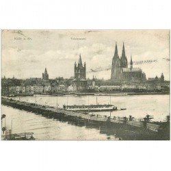 carte postale ancienne DEUTSCHES ALLEMAGNE. Köln Totalansicht 1907