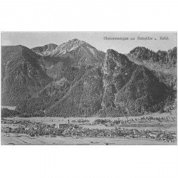 carte postale ancienne DEUTSCHES ALLEMAGNE. Oberammergau mit Notspitze Kofel 1910
