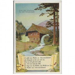 carte postale ancienne DEUTSCHES ALLEMAGNE. Offenburg Tor zum Schwarzwald avec 10 mini-vues en accordéon