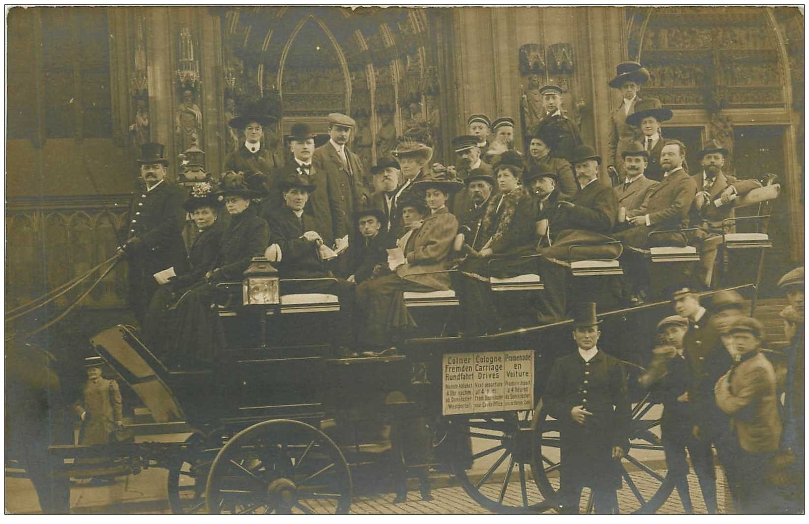 Fotokaart aus KÖLN KOELN COLOGNE. Attelage diligence pour visites de la Ville.