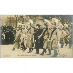 carte postale ancienne Fotokaart BERLIN. unser Kaiser mit seinen Söhnen 1907