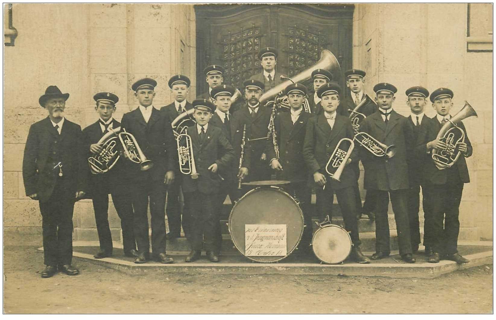 Fotokaart ERINERUG. Haronie 1916. La Fanfare Photo Carte postale
