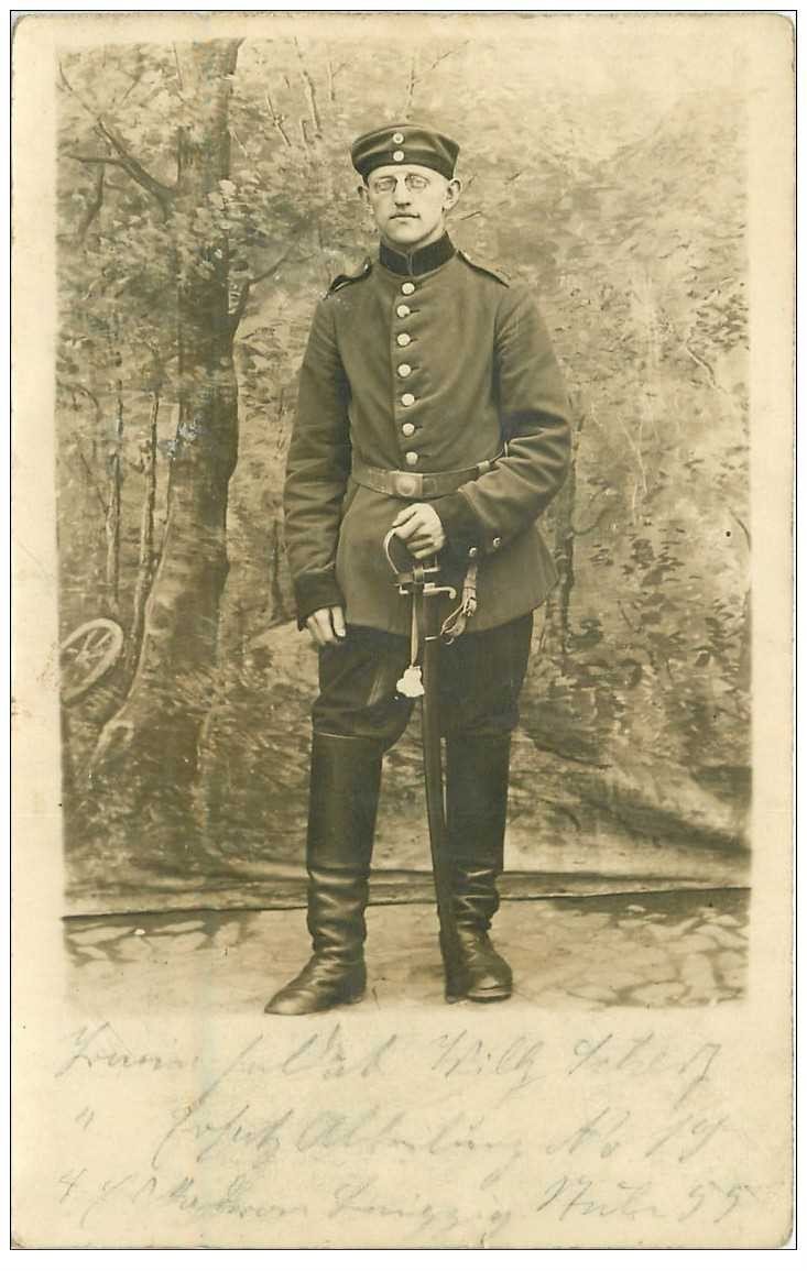 FOTOKAART LEIPZIG 1915. Soldat en uniforme
