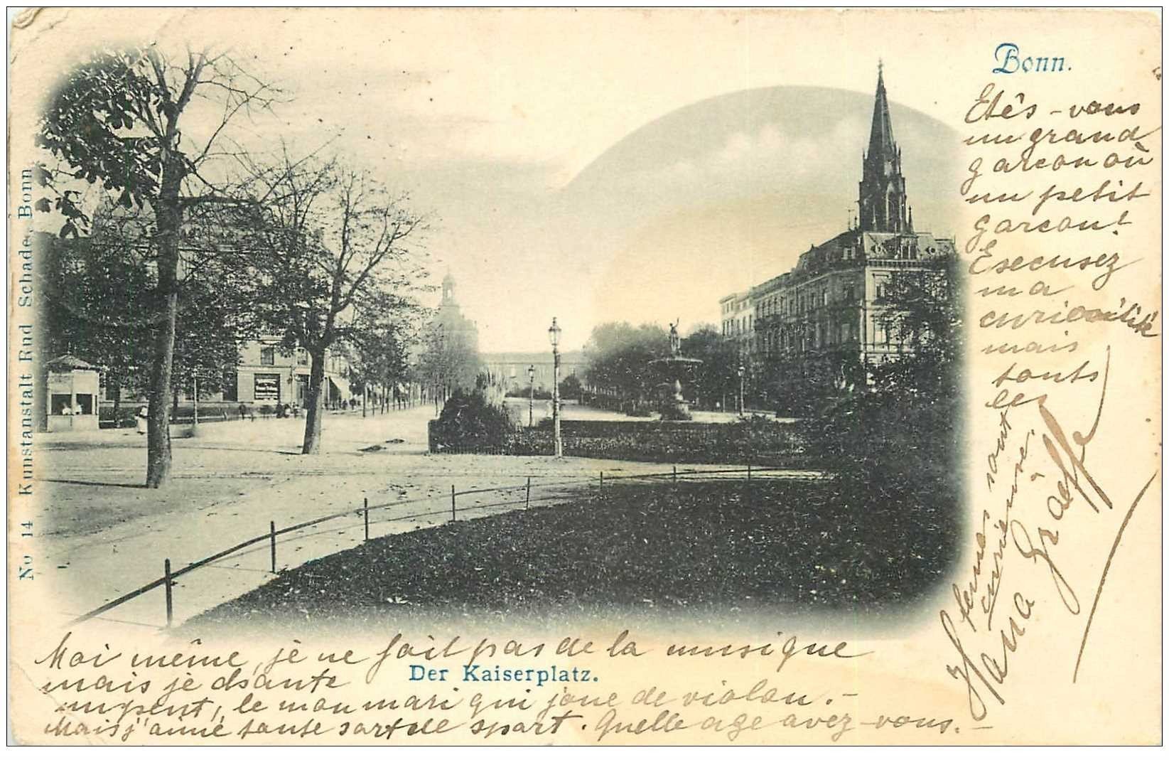 Gruss aus BONN 1900. Der Kaiserplatz