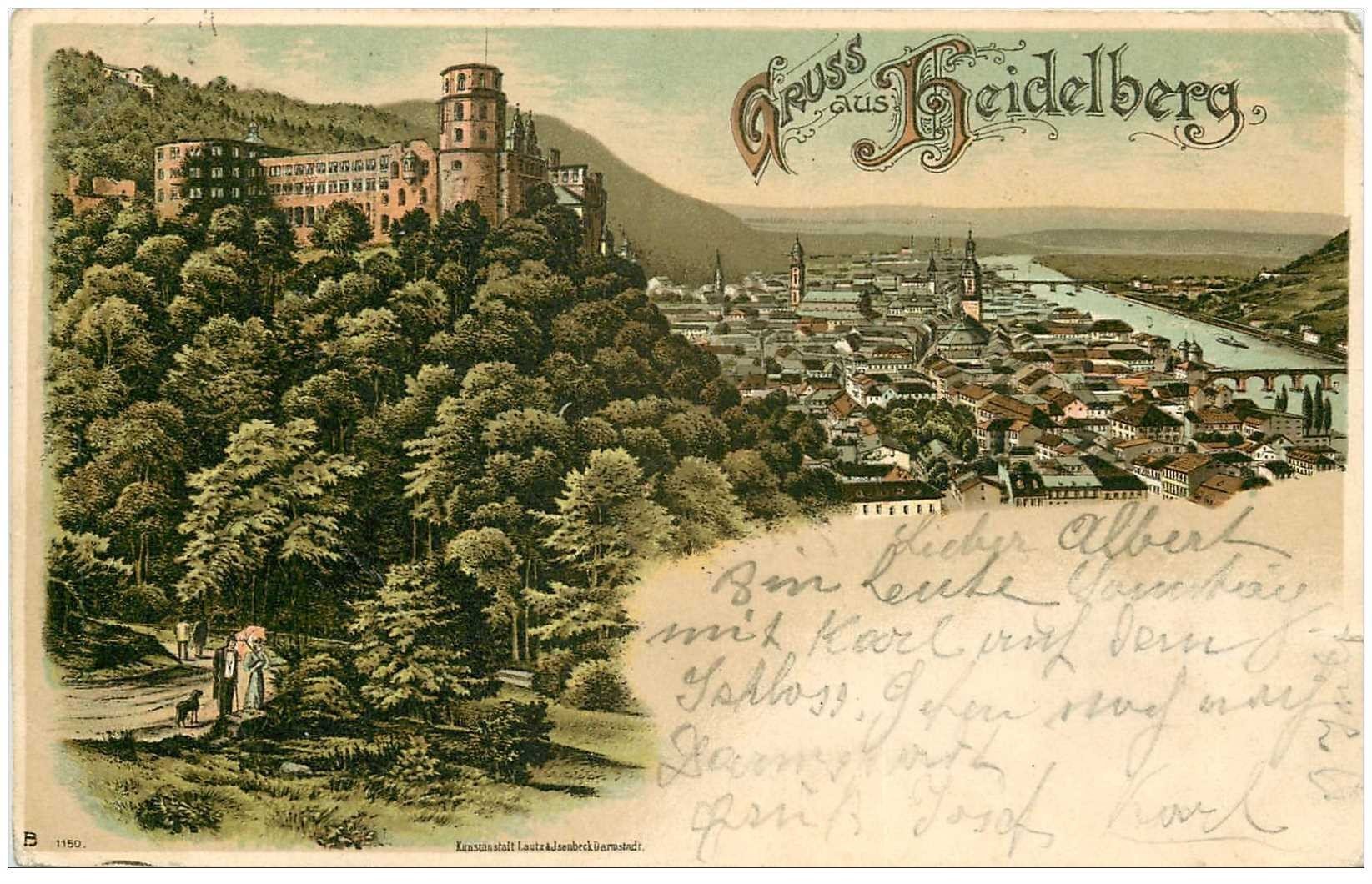 GRUSS aus HEIDELBERG 1901