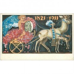 carte postale ancienne Gruss Königreich BAYERN 1821-1911