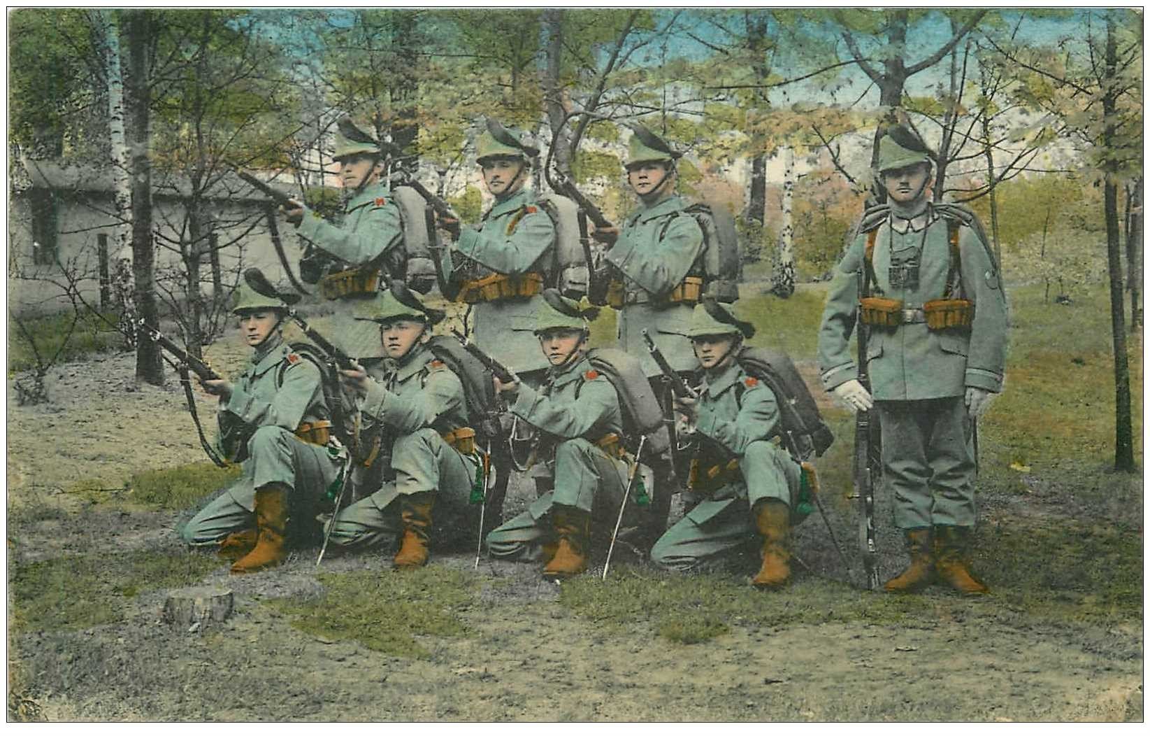 Jäger Bataillon n°13. Felduniform 1915. Militaires Soldats