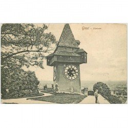 carte postale ancienne OSTERREICH AUTRICHE. Graz Uhrturm 1909