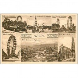 carte postale ancienne WIEN . Prater Riesenrad...