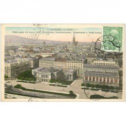 carte postale ancienne WIEN VIENNE. Stadt Stefanskirche Handelsakademie Künstlerhaus 1912