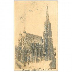 carte postale ancienne WIEN VIENNE. Stefansdom 1909 Kirche