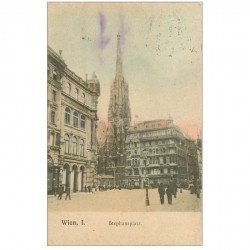 carte postale ancienne WIEN VIENNE. Stephansplatz 1909