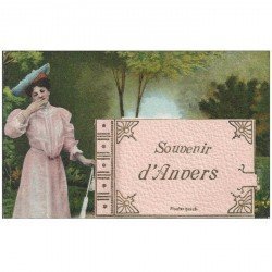 ANVERS. Carte à système avec 6 petites vues dans le classeur