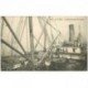 carte postale ancienne ANVERS. Le déchargement de grains de la soute du Navire 1909. Métiers de la Mer