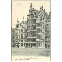 carte postale ancienne ANVERS. Maisons des Corporations