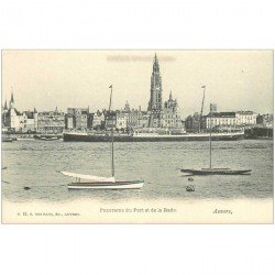 carte postale ancienne ANVERS. Port et Rade