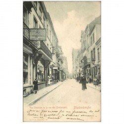 carte postale ancienne Belgique. BLANKENBERGHE rue des Boulangers 1905