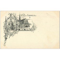 carte postale ancienne 02 NOTRE-DAME-DE-LIESSE. Eglise. Carte Pionnière vers 1900 vierge...