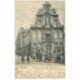 carte postale ancienne Belgique. MALINES. Salle de vente Rue de la Chaussée 1903. Cinq timbres 1 centime