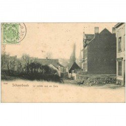 carte postale ancienne Belgique. SCHAERBEEK la Petite Rue au Bois 1911 destinataire au Tonkin